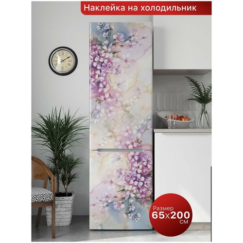 Интерьерная наклейка на холодильник. Самоклеящаяся пленка для мебели. 65х200 см.