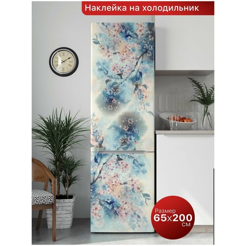 Интерьерная наклейка на холодильник. Самоклеящаяся пленка для мебели. 65х200 см.