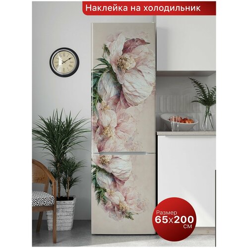 Интерьерная наклейка на холодильник. Самоклеящаяся пленка для мебели. 65х200 см.
