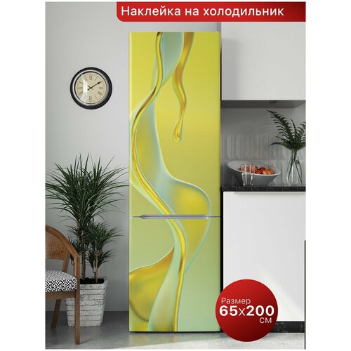 Интерьерная наклейка на холодильник. Самоклеящаяся пленка для мебели. 65х200 см.
