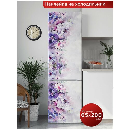Интерьерная наклейка на холодильник. Самоклеящаяся пленка для мебели. 65х200 см.