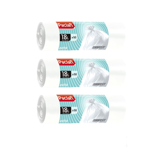 Мешки для мусора Paclan Extra 18л 50шт. x 3 рулона.