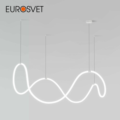 Люстра / Подвесной светодиодный светильник с пультом управления Eurosvet Full light 90288/1, 3300 / 4200 / 6500 К, цвет белый
