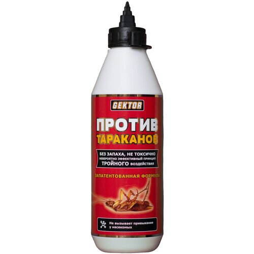 Порошок GEKTOR против тараканов 1 шт. 1 шт. 150 г 500 мл белый/красный без отдушки