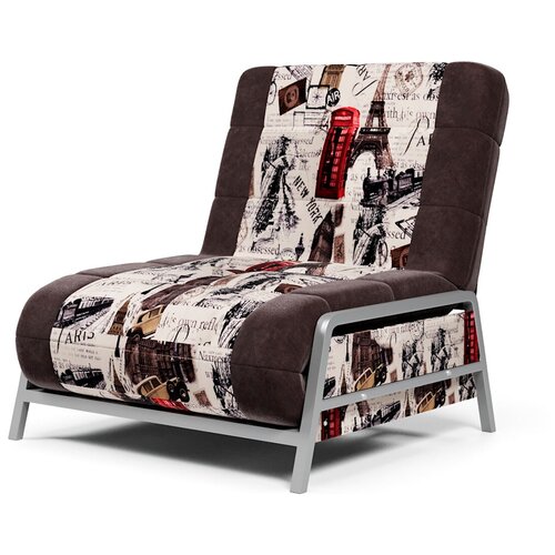 Кресло-тахта-шезлонг Akrobato 70 City Prints Paris1-24 (75х85х95, СМ 70х200)