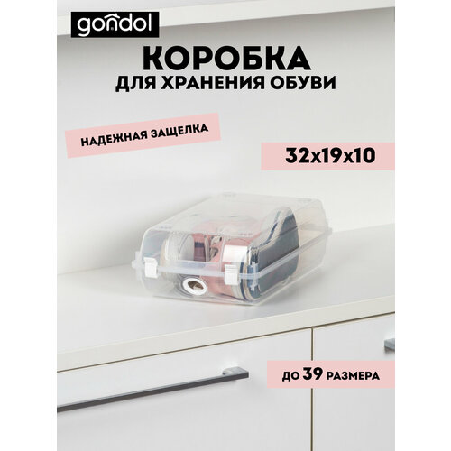 Коробка для хранения обуви 32х19х10см