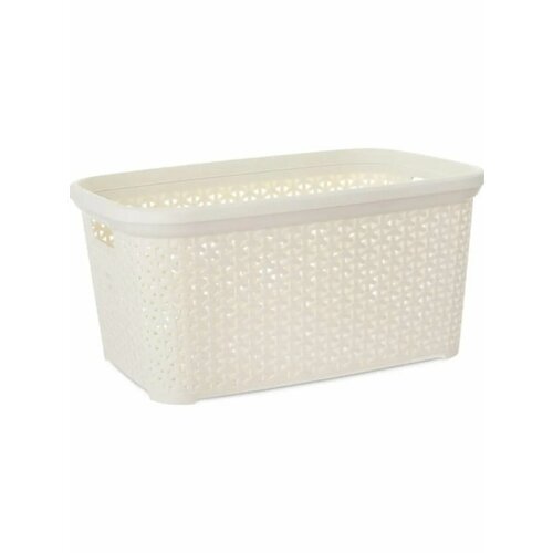 Корзина для белья RATTAN слоновая кость 35л