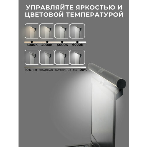 Бестеневая лампа на монитор LED с двойным светом светодиодная