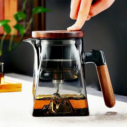 Стеклянный чайник BenRussell 700 мл, Коричневый