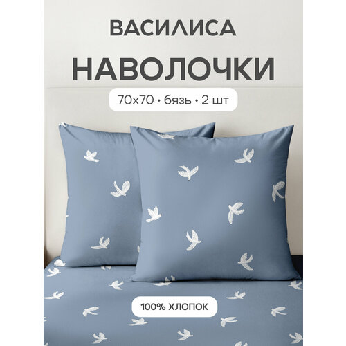 Комплект наволочек Василиса 70х70 см, 2 шт, Бязь, хлопок 100%, Абрис
