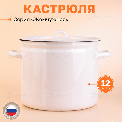 Кастрюля эмалированная для плиты 12 л