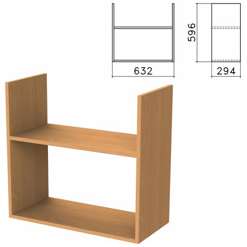 Полка навесная бюджет настенная, ЛДСП, 632х294х596 мм, цвет груша ароза (402668-336)