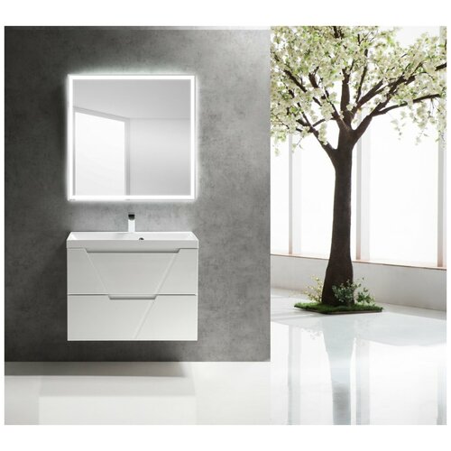 База под раковину подвесная с ящиками 800x450x570 BelBagno Bianco Lucido VITTORIA-800-2C-SO-BL