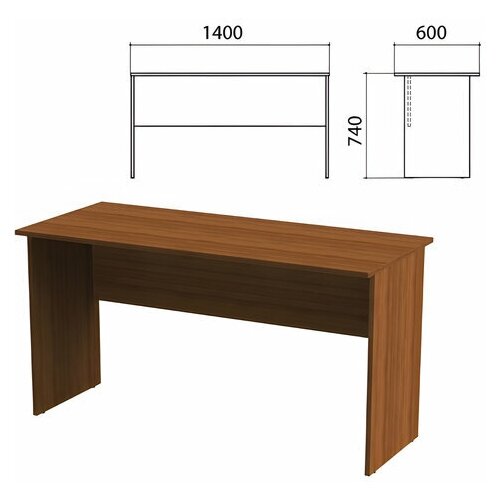 Стол письменный "Эко", 1400х600х740 мм, орех, 400746-19