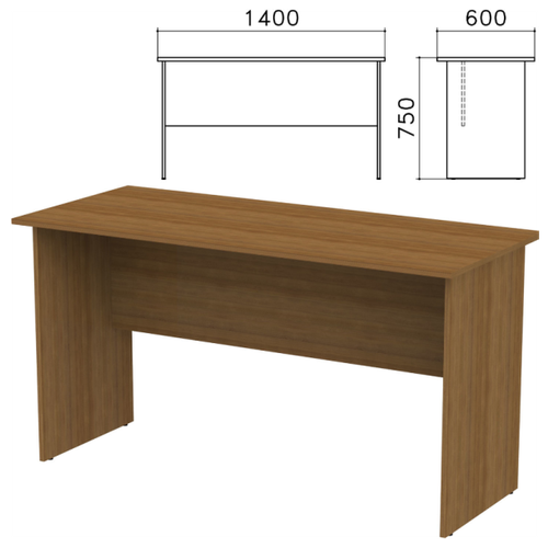 Стол письменный Канц, 1400х600х750 мм, цвет орех пирамидальный, СК21.9