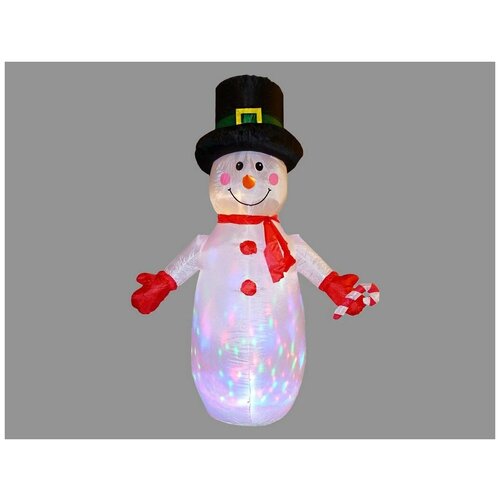 Надувная фигура снеговик С леденцом (с разноцветной подсветкой), 1.8 м, Peha Magic IF-10201
