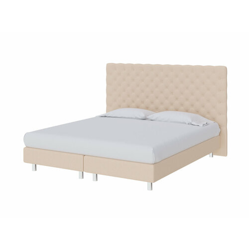 PROxSON Кровать Paris Boxspring Lift (Ткань: Рогожка Savana Camel (бежевый)) 90x200