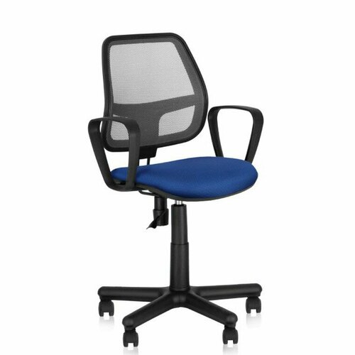 Кресло офисное, альфа (GTP OH/5 C-14) спинка черн. сетка/сиденье син.