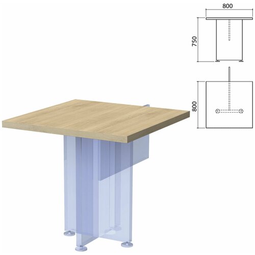 Столешница стола приставного "Приоритет" (800х800х750 мм), кронберг, К-915, К-915 кронберг, 1 шт.