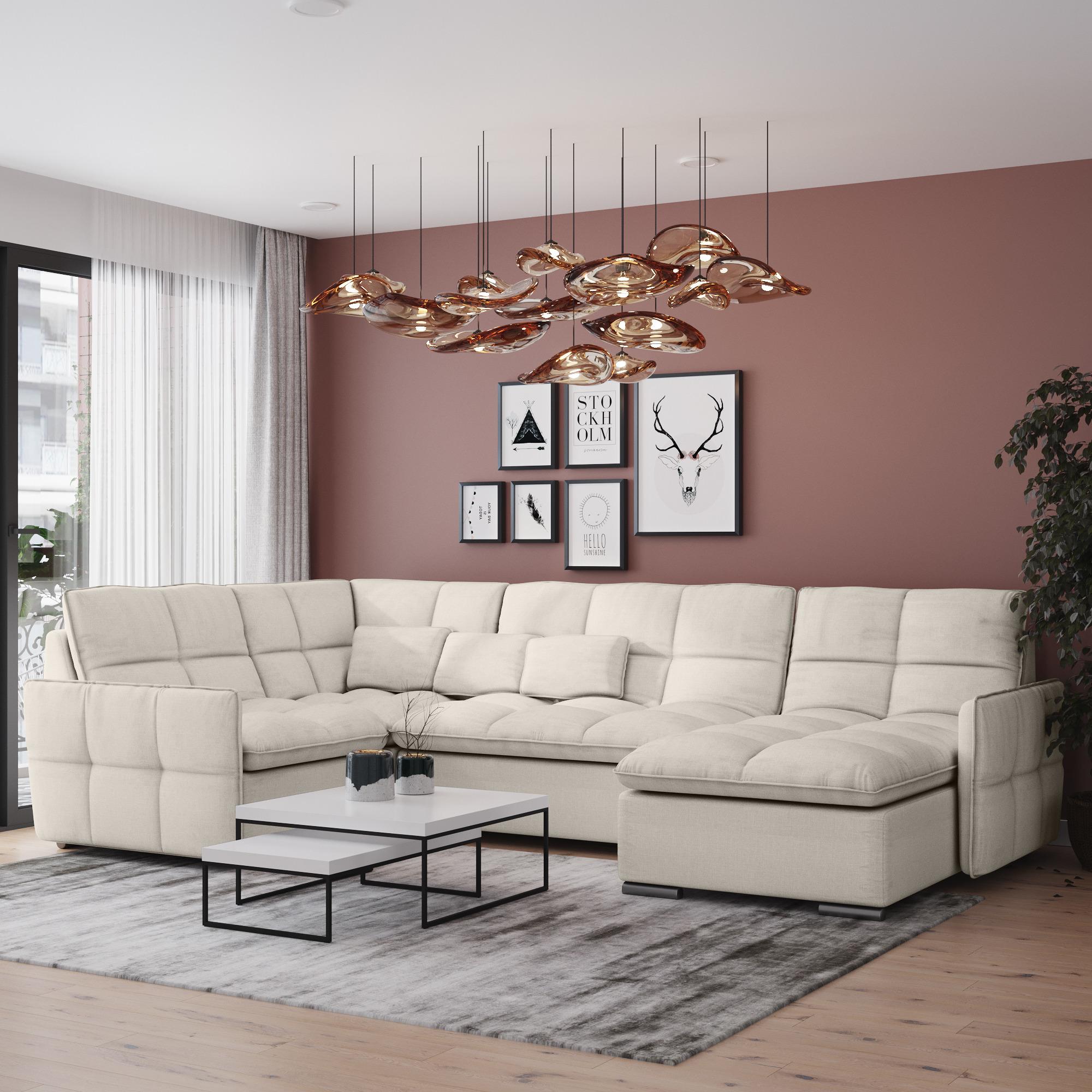 Lazurit Модульный угловой диван Сидней с оттоманкой и креслом