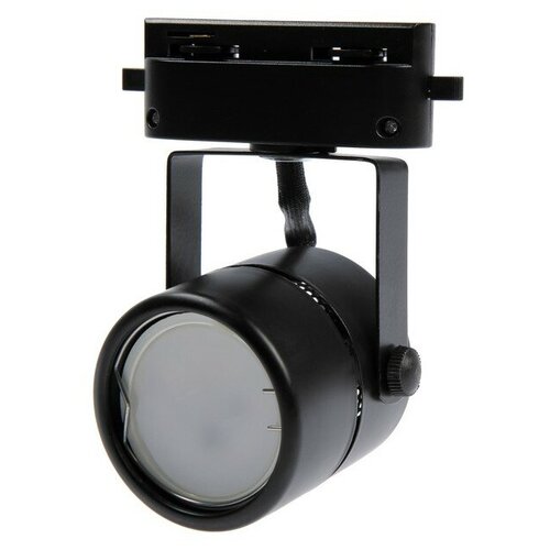 Трековый светильник Luazon Lighting под лампу Gu5.3, круглый, корпус черный 4742245