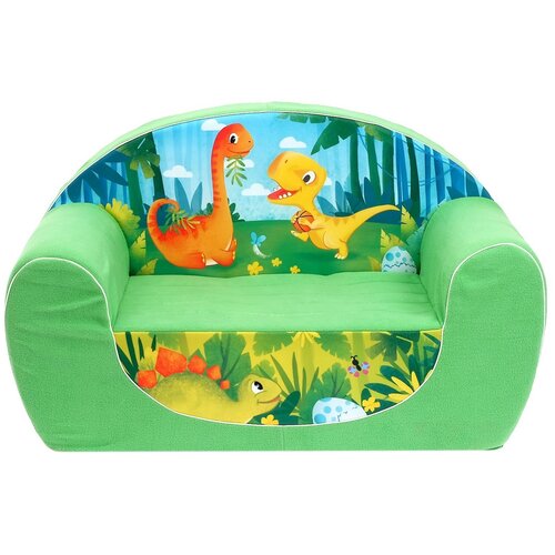 Кресло Zabiaka Динозавры, 80 x 45 см, обивка: текстиль, цвет: зеленый