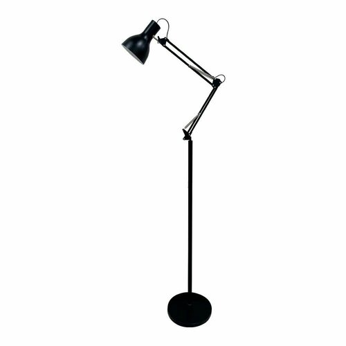 Светильник напольный в стиле лофт Трансвит Сигма на пантографе, лампа торшер с регулировкой, с выключателем, цоколь e27, 40 Вт, черный