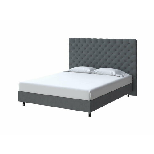 PROxSON Кровать Paris Boxspring Standart (Ткань: Рогожка Тетра Графит) 90x200