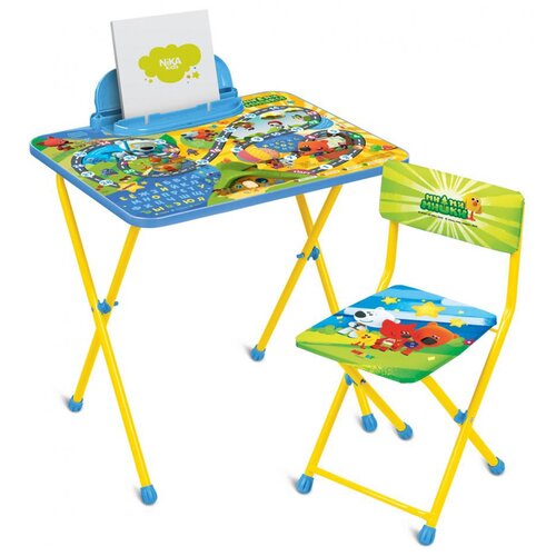 Nika стол+стул Ми-ми-мишки (ММ2/1) 60x45 см желтый/синий