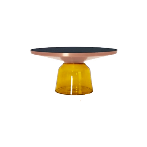 Столик кофейный BELL coffee table большой (янтарный, розовое золото)