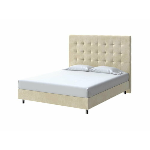 PROxSON Кровать Madrid Boxspring Standart (Ткань: Велюр Лофти Айвори) 120x200