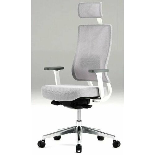 Офисное кресло Falto X-Trans обивка ткань/сетка, поясничный валик, бесшумные ролики, 4D подлокотники XTR-11WAL-AL-GY серый