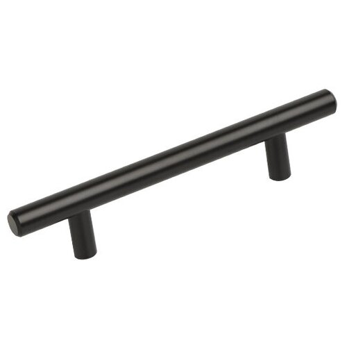 Ручка мебельная рейлинг d 12 mm 224, черный матовый ( 20 шт. )