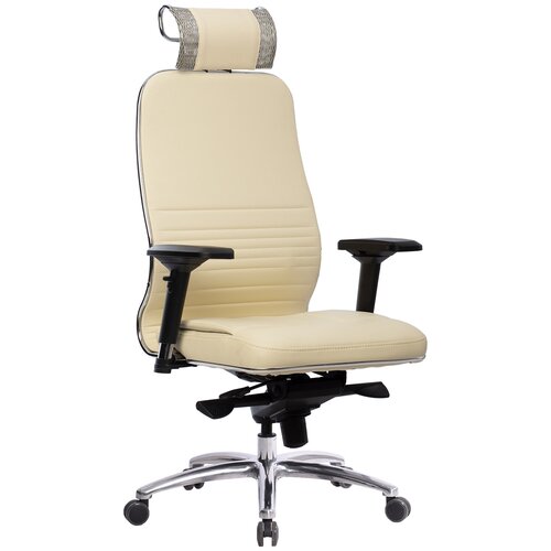 Компьютерное кресло METTA Samurai KL-3 для руководителя, обивка: искусственная кожа, цвет: бежевый