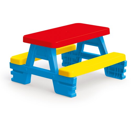 Комплект парта + стул Dolu стол + 2 скамьи DL_3008 синий/красный/желтый