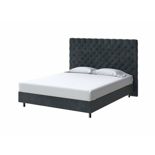 PROxSON Кровать Paris Boxspring Standart (Ткань: Велюр Casa Графитовый) 120x200