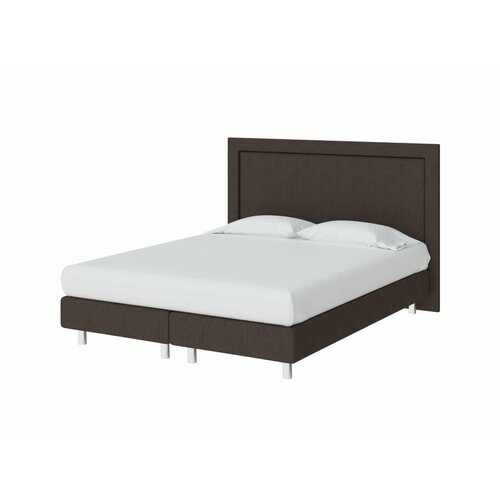 PROxSON Кровать London Boxspring Lift (Ткань: Рогожка Тетра Брауни) 80x200