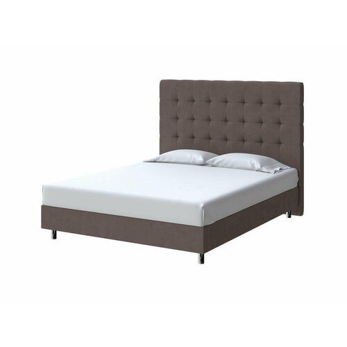 PROxSON Кровать Madrid Boxspring Standart (Ткань: Рогожка Тетра Брауни) 90x200