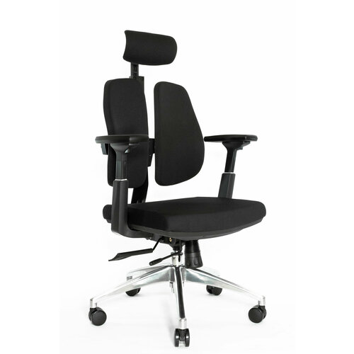 Компьютерно кресло FALTO-ORTO-ALPHA AM-02A (Черный каркас / обивка ткань BLACK)