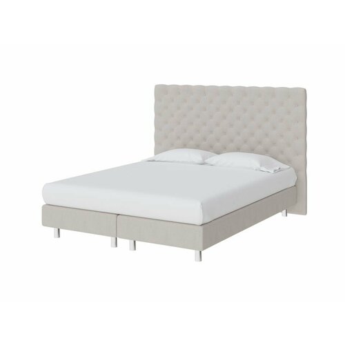 PROxSON Кровать Paris Boxspring Lift (Ткань: Рогожка Тетра Молочный) 180x200