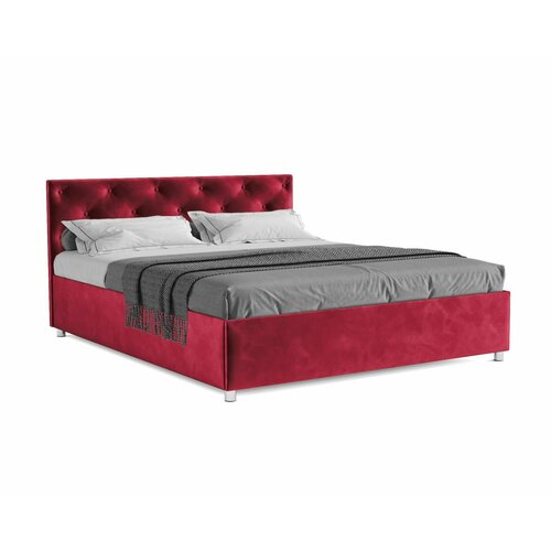 Кровать Mebel-ars Классик 160 см Бархат красный STAR VELVET 3 DARK RED