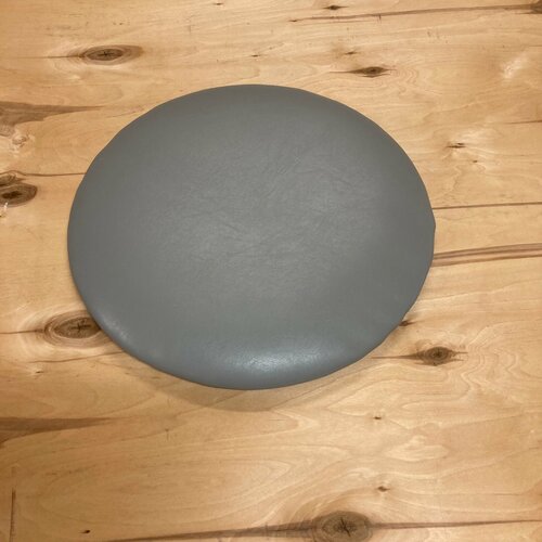 Сиденье , круглое для стула, табурета, экокожа,38x38x4 см, цвет серый