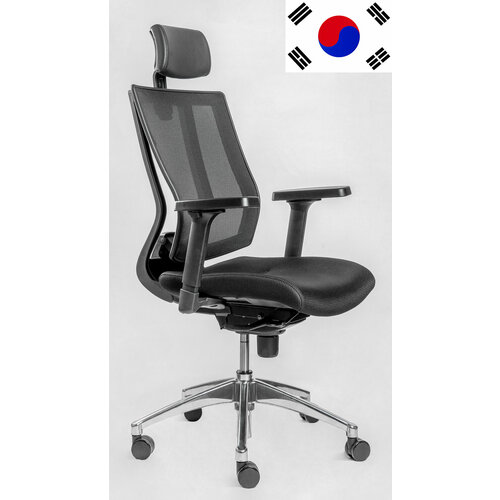 Компьютерное кресло FALTO Promax универсальное, обивка: сетка/текстиль, цвет: чёрный