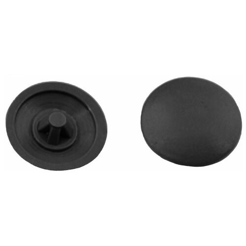 Заглушка декоративная пластиковая на мебельную стяжку PZ d5 мм черная (40 шт.)