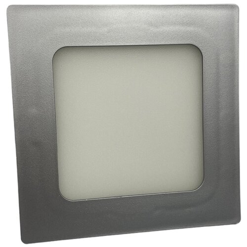 Встраиваемый термопластиковый светильник серый квадратный 6Вт нейтральный 4500К