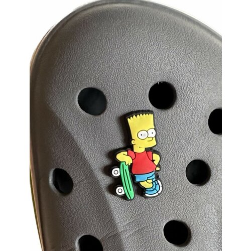 Джиббитсы для crocs, клипсы для обуви, Симпсоны, Барт скейт 1 шт My Jibb