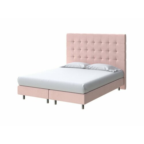 PROxSON Кровать Madrid Boxspring Elite (Ткань: Велюр Ultra Розовый мусс) 90x200