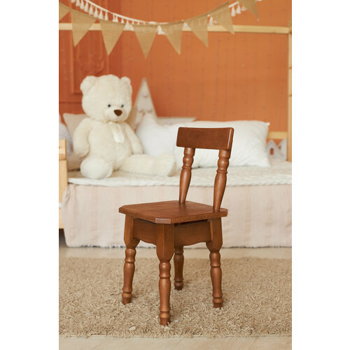 Детский стул маленький деревянный цвет орех