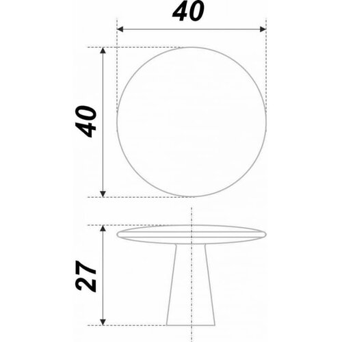 Ручка мебельная кнопка 40 мм, RC035