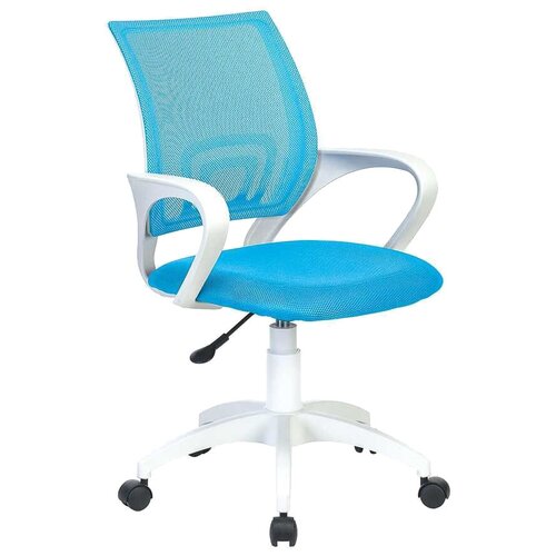 Компьютерное кресло Бюрократ CH-W696, обивка: сетка/текстиль, цвет: голубой